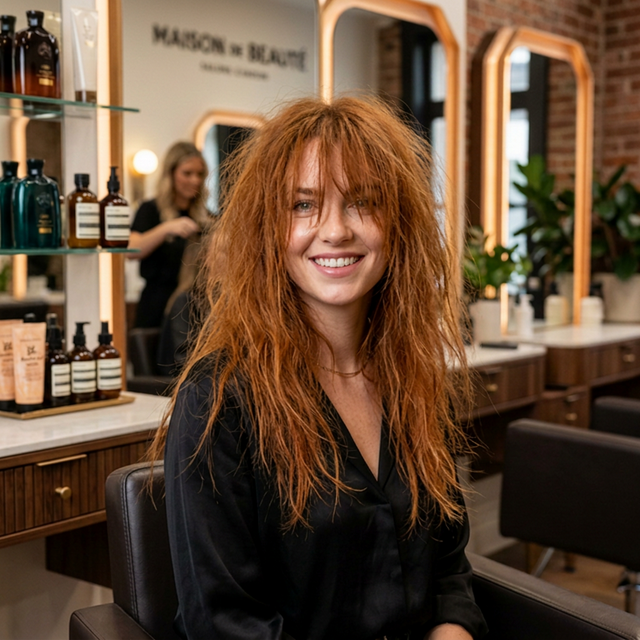 Before Hairstyle Copper Shag