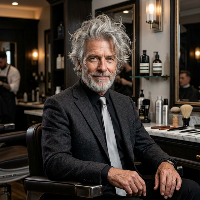 Before Man Silver Pompadour